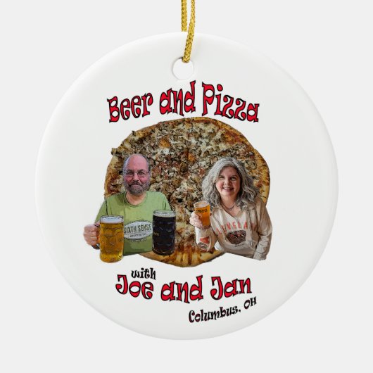 Ein Weihnachtsbaum muss... Keramik Ornament (Vorne)