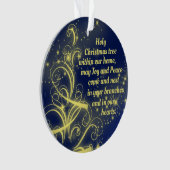 Ein Weihnachtsbaumgebet für Freude und Frieden Ornament (Vorderseite)