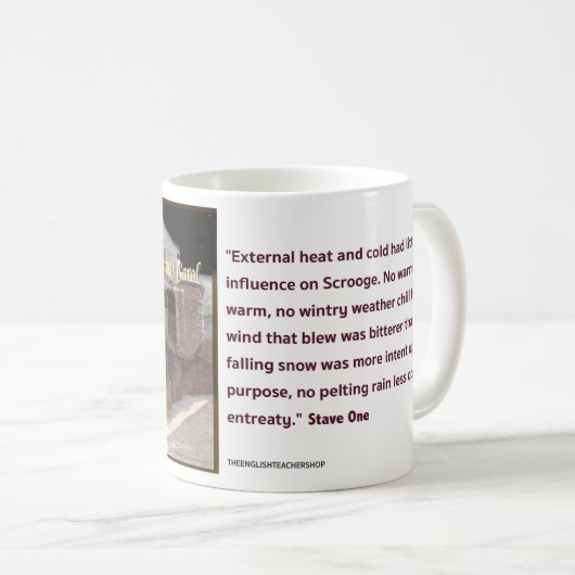 Ein Weihnachtscarol-Text Kaffeetasse (VorderseiteRechts)