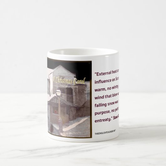 Ein Weihnachtscarol-Text Kaffeetasse (Mittel)