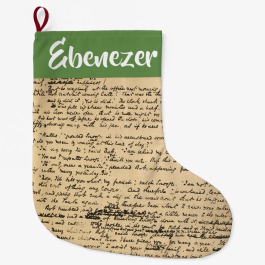 Ein Weihnachtscarol-Vorlagen-Manuskript Großer Weihnachtsstrumpf (Vorderseite)