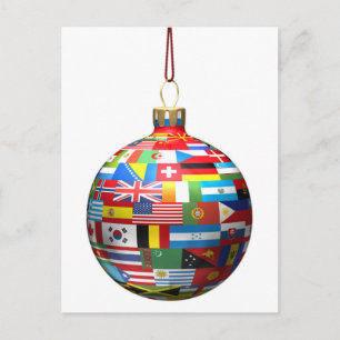 Ein Weihnachtsdekorationsbaum Feiertagspostkarte