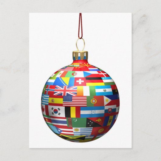 Ein Weihnachtsdekorationsbaum Feiertagspostkarte (Vorderseite)