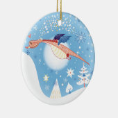 Ein Weihnachtsdrache Keramikornament (Rechts)