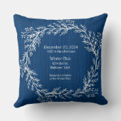 Ein Weihnachtsfest in weißem Chalk auf blau Kissen (Rückseite)