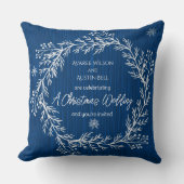 Ein Weihnachtsfest in weißem Chalk auf blau Kissen (Vorderseite)