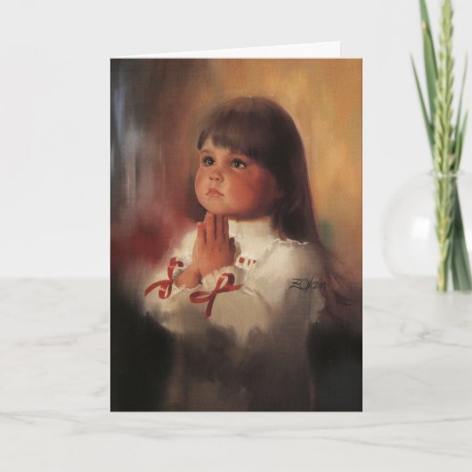 Ein Weihnachtsgebet Feiertagskarte (Vorderseite)