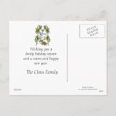 Ein Weihnachtsgebet Feiertagspostkarte (Rückseite)