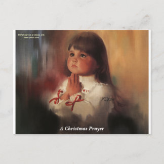 Ein Weihnachtsgebet Feiertagspostkarte