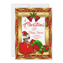 Ein Weihnachtsgeschenk Boy Girl Babydusche Red Gol