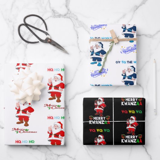 Ein Weihnachtsgeschenk für alle Feiertage Packpapi Geschenkpapier Set (Vorderseite)