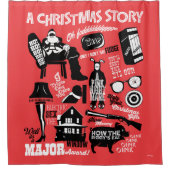 Ein Weihnachtsgeschichten Icons Graphic Duschvorhang (Vorderseite)