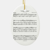 Ein Weihnachtsgeschichten-Musik-Blatt Keramikornament (Hinten)