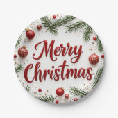 ein Weihnachtsgeschirr Pappteller (Vorderseite)