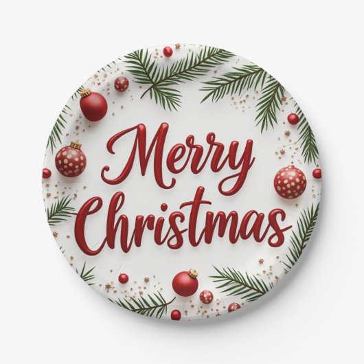 ein Weihnachtsgeschirr Pappteller (Vorderseite)