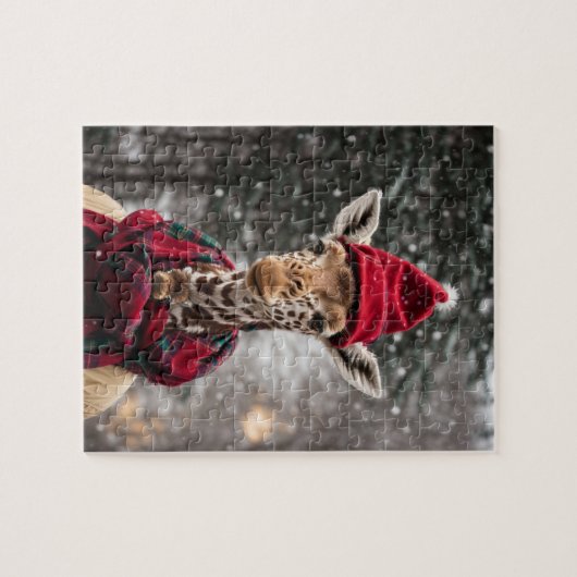 Ein WeihnachtsGiraffe Puzzle (Horizontal)