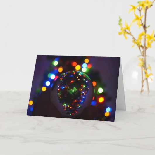 Ein Weihnachtsglobe Karte (Gelbe Blume)