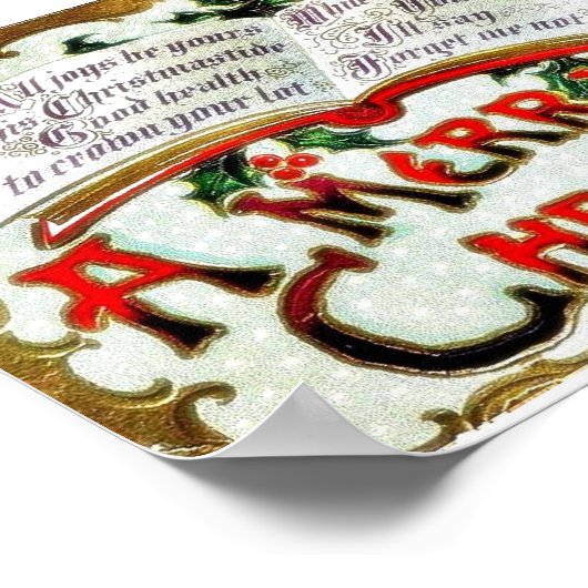 Ein Weihnachtsgruß mit Bibelwörtern Poster (Ecke)