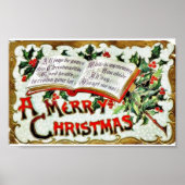 Ein Weihnachtsgruß mit Bibelwörtern Poster (Vorne)