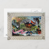 Ein Weihnachtsgruß, Viktorianische Postkarte (Vorne/Hinten)