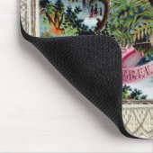 Ein Weihnachtsgruß, viktorianische Postkarte Mousepad (Ecke)