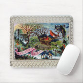 Ein Weihnachtsgruß, viktorianische Postkarte Mousepad (Mit Mouse)