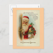 "Ein Weihnachtsgrüßen" Vintag Feiertagspostkarte (Vorne/Hinten)