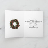 Ein Weihnachtskranz für ein Unternehmen Feiertagskarte (Innenseite)