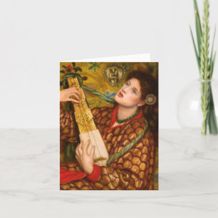 Ein Weihnachtslied der Vintagen Kunst Personalisie Feiertagskarte