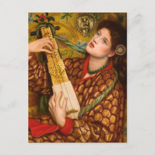 Ein Weihnachtslied der Vintagen Kunst Postkarte (Vorderseite)