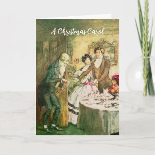 Ein Weihnachtslied Dickens Scrooge Vintage Karte