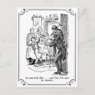 Ein Weihnachtslied: Klein-Bob und Tiny Tim Feiertagspostkarte