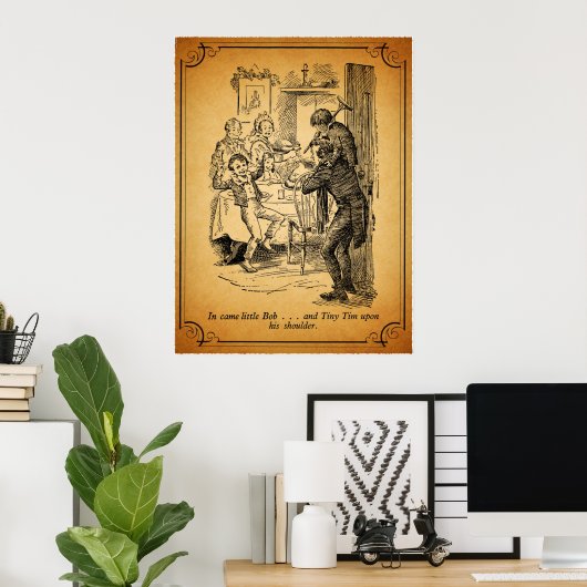 Ein Weihnachtslied: Kleiner Bob und Tiny Tim Poster (Heimbüro)