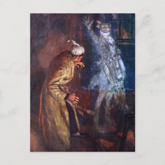 Ein Weihnachtslied: Marleys Geist Postkarte (Vorderseite)