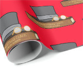 Ein Weihnachtslied mit Scrooge's Hat and Glasses W Geschenkpapier (Rolleneckpunkt)