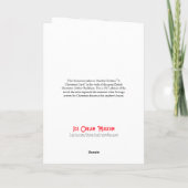 Ein Weihnachtslied Scrooge Dickens Weihnachten Karte (Rückseite)