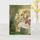 Ein Weihnachtslied Scrooge Dickens Weihnachten Karte (Gelbe Blume)