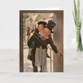 Ein Weihnachtslied: Tim & Mr. Cratchit Karte (Vorderseite)