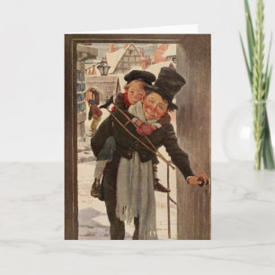 Ein Weihnachtslied: Tim & Mr. Cratchit Karte
