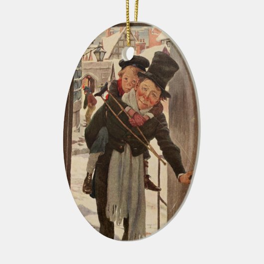 Ein Weihnachtslied: Tim & Mr. Cratchit Keramik Ornament (Links)