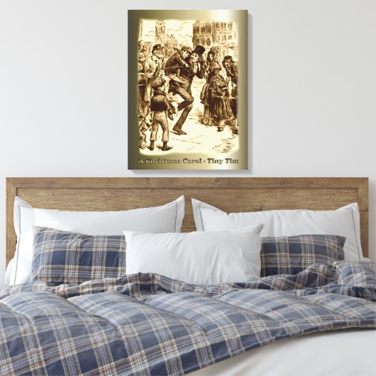 Ein Weihnachtslied - Tiny Tim Leinwanddruck (Insitu (Schlafzimmer))