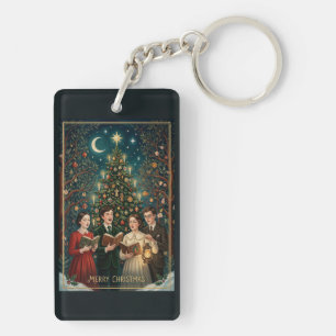 Ein Weihnachtslied unter dem zunehmenden Mond Schlüsselanhänger