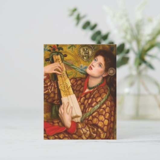 Ein Weihnachtslied Vintage-Kunst Postkarte (Stehend Vorderseite)