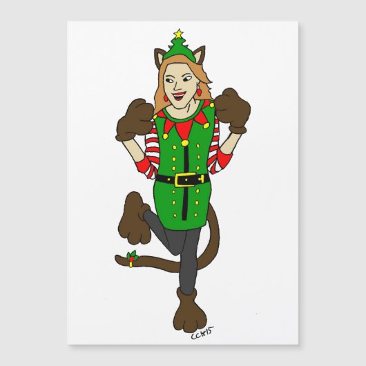 ein Weihnachtslieder Magnetkarte (Vorderseite)