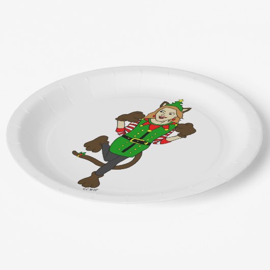 ein Weihnachtslieder Pappteller (Schrägansicht)