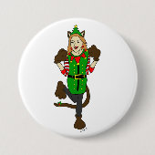 ein Weihnachtsmädchen Button (Vorderseite)