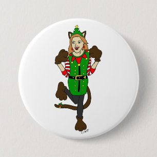 ein Weihnachtsmädchen Button