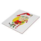 ein Weihnachtsmädchen Fliese (Seite)