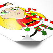 ein Weihnachtsmädchen Fotodruck (Ecke)