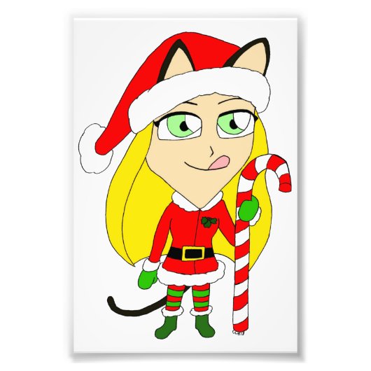 ein Weihnachtsmädchen Fotodruck (Vorne)